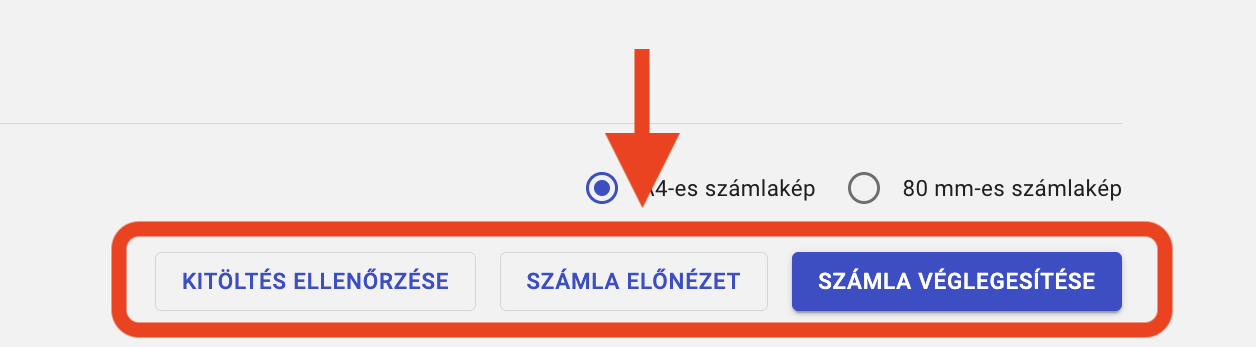 Számlaösszesítő és véglegesítés